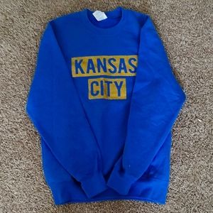Blue sparkle kc sweatshirt